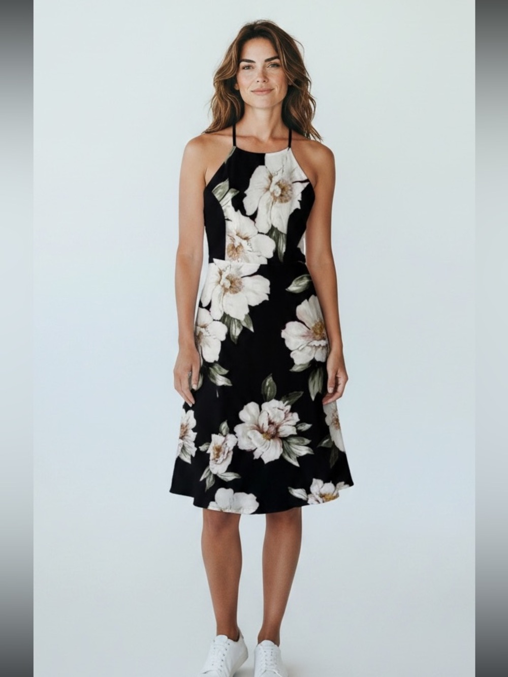Monteau Floral Racerback Fit & Flare Sleeveless Dress